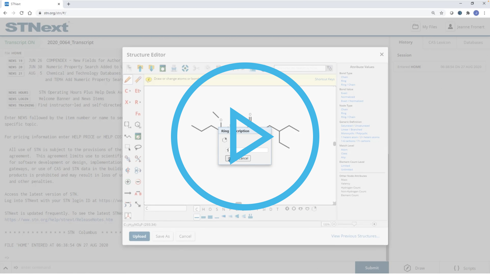 Searching by Chemical Structure with STNext