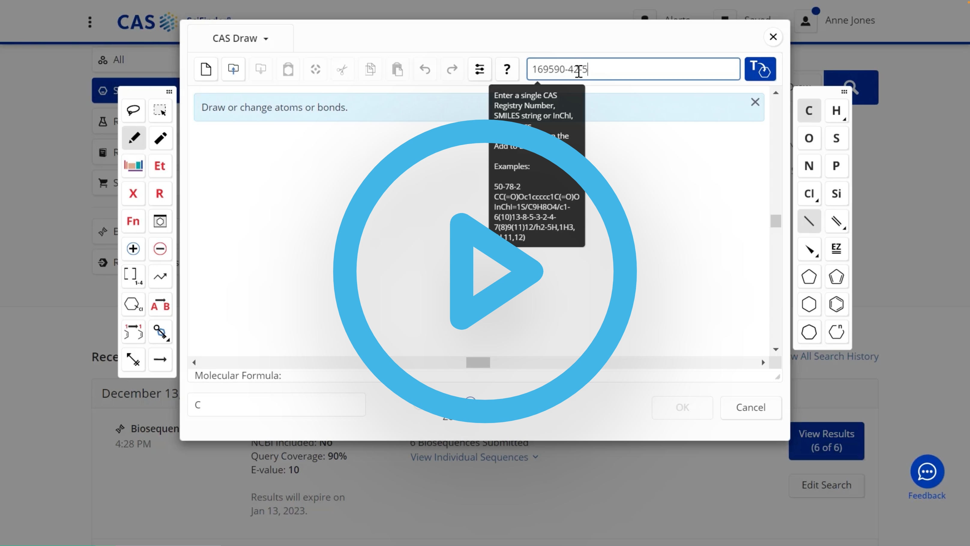 Filtering substance and structure search results sets with CAS SciFinderⁿ