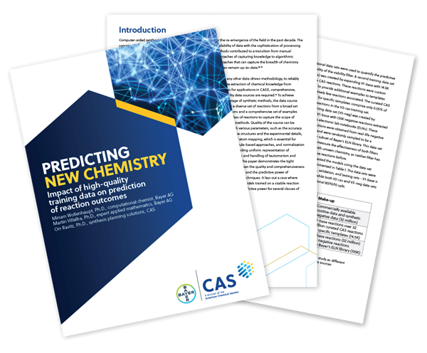 Capa do relatório técnico Predizendo a nova química