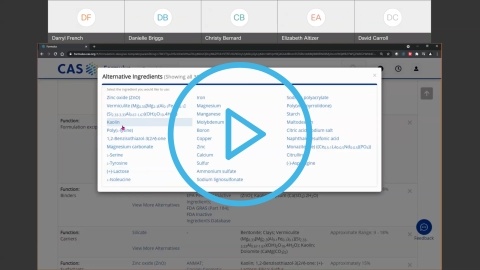 Formulation designer screen capture