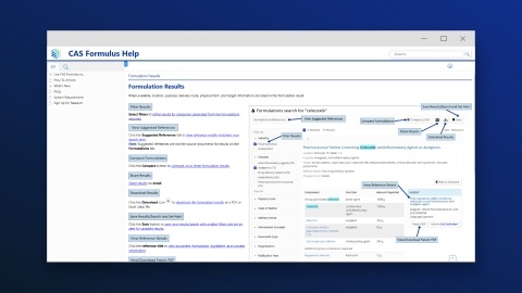 Formulation results screenshot